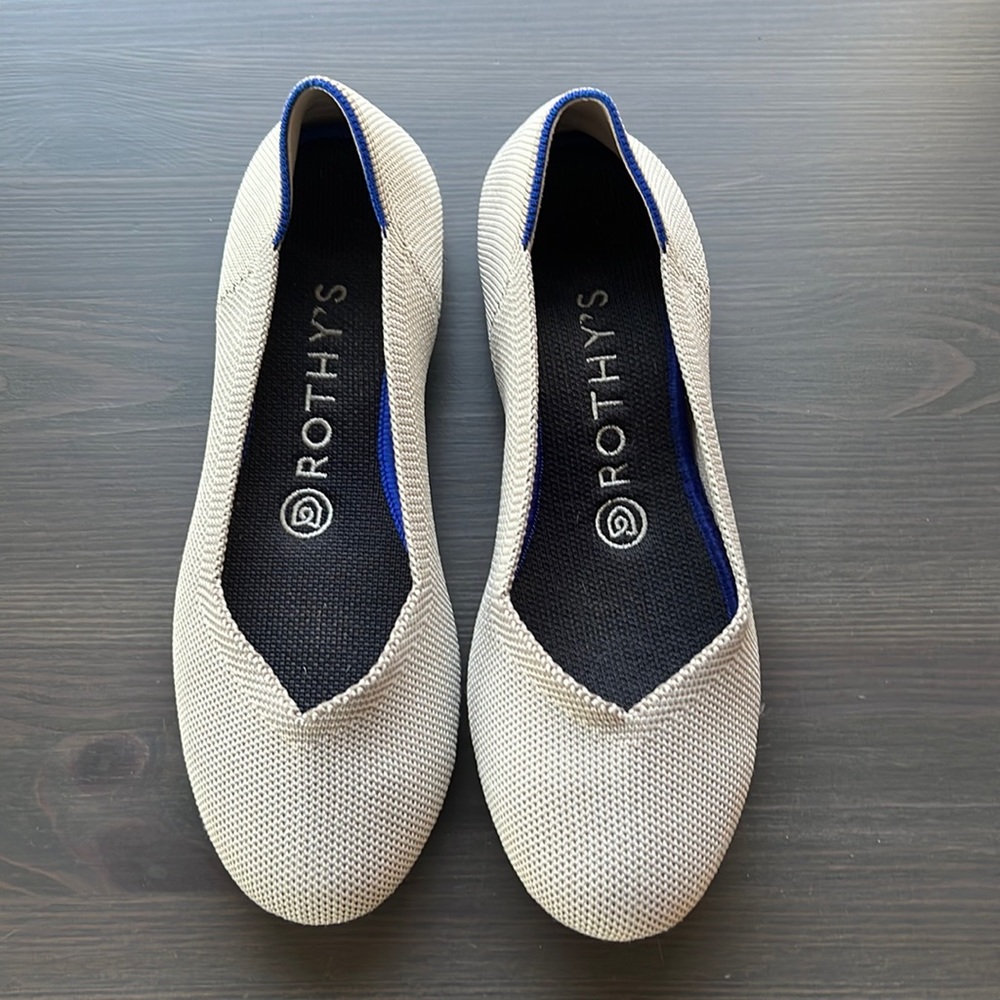 Rothy’s The Flat in light grey - discontinued color